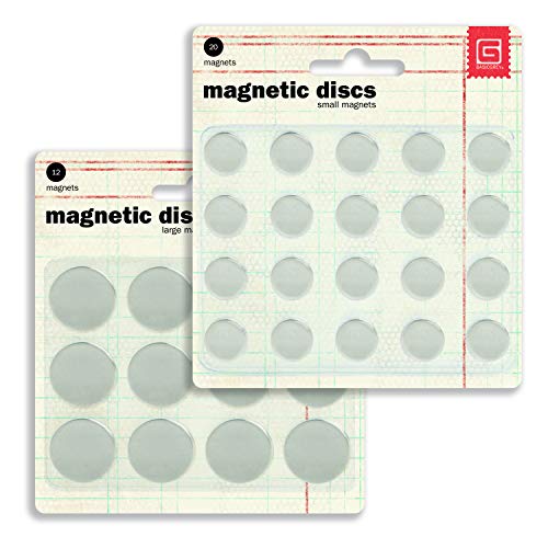 BasicGrey Combo Super Strong Disc Thin Magnets with Adhesive, Rare Earth Magnets. DIY, Craft, Paper Crafting, General Crafts, Home Repair, School Projects, presentations and More