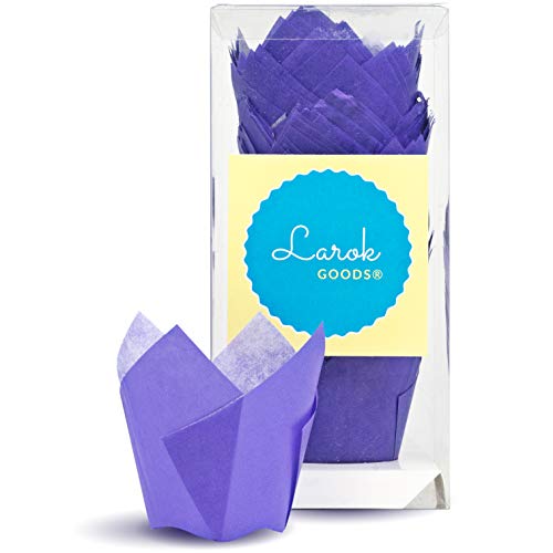 Tulip Baking Cupcake Liners: 100 Liner Count Cupcake and Muffin Wrappers (Violet Purple)