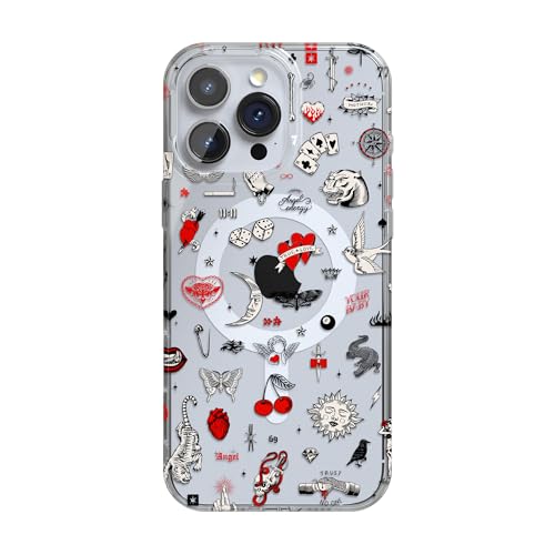 Casely iPhone 16 Pro Case | Not a Phase | Clear Flash Tattoo | Classic Ultra Slim Design | Compatible with MagSafe