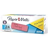 Paper Mate Pink Pearl Erasers, Medium, 24 Count