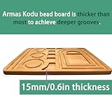 Armas Kodu Bamboo Bead Board for Jewelry Bracelet Necklace Making, Deeper Grooves in 0.5’’ Width and 0.25’’ Depth, 15.4 x 11.4 x 0.6 inch Beading Design Tray