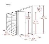 Arrow Shed Yardsaver Compact Galvanized Steel Storage Shed with Pent Roof, 4' x 10'