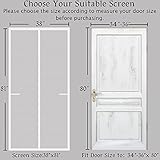 Upgraded Magnetic Screen Door Thicker 250g/m² Reinforced Mesh,36 Longer Magnets,Door Screen Magnetic Closure for Single Door,Heavy Duty Door Net Screen with Magnet,Fit Doors to 36 x 80 Inch,White