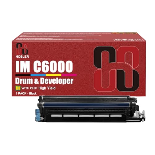 AENITH IM C6000 Drum and Developer Units Compatible for Ricoh IM C6000 Imaging Drum and Developer Unit Work for Ricoh IM C4500 C6000 C5500 Printers 1 Black Pack