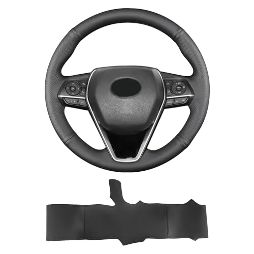 Yeolpise Hand Sewn Steering Wheel Cover,Fit for Toyota RAV4 SUV 2019-2024 / Avalon 2019-2022 / Camry 2018-2024 / Corolla 2020-2025,Non-Slip Breathable Microfiber Leather Steering Wheel Cover On Wrap