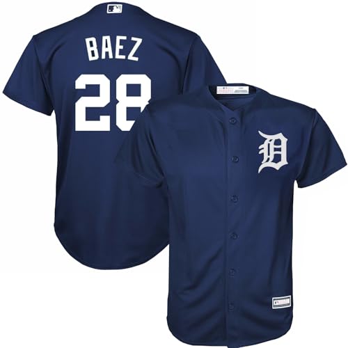 Outerstuff Javier Baez Detroit Tigers MLB Kids Youth 8-20 Alternate Player Jersey (Size: 14-16, Navy)
