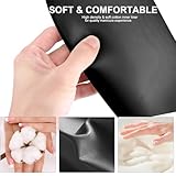 U Shaped Arm Rest for Nails Tech,Soft Manicure Nail Arm Rest,Big Microfiber PU Leather Nail Armrest Stand for Acryli Nails Art Manicure Salon Home Use,Removable Legs (Black)