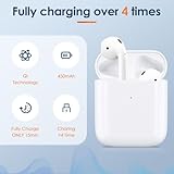 Avainaly Wireless Charging Case for AirPods 1/2 Generation, Compatible with Air Pods 2nd Charging Case Replacement, Support Pairing and Sync, Without Earbuds (White)