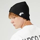 Ztuhjvy Cute Ghost Embroidery Beanie Hat Black Beanie Cozy and Cute Polyester Winter Cap for Men Women