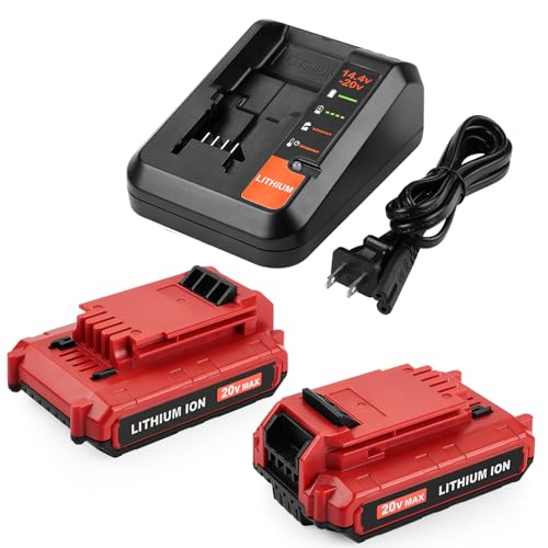 ANTRobut 2Pack 3.5Ah Replacement Porter Cable 20V Battery PCC680L PCC681L PCC682L PCC685L PCC685LP, with Porter Cable 20V Charger