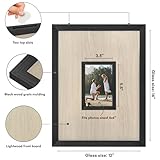 Americanflat 12x16 Wedding Guest Book Alternative with 80 Heart Tokens - Fits 4x6 Photo - Token Shadow Box - Ideal for Wedding Reception Guest Book, Wedding Decorations, Bridal Showers - Black