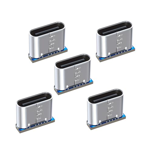 NFHK Connector 5pcs/lot DIY Solder Type-C Female Socket Connector Replace for MiNIn-USB 5Pin Female SMT Type DC 5V Power