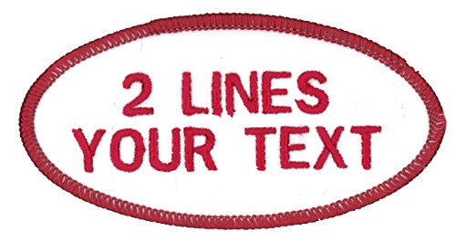 Name Patches Uniform or Work Shirt, 2 Lines of Personalized Embroidered Text