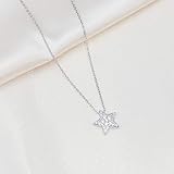 Heart Made of Gold CZ Star Pendant Necklace (Silver)