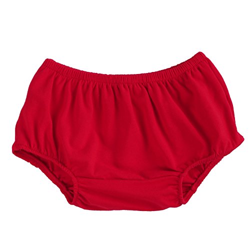 Toddler Baby Girls Boy 1st 2nd Birthday Cake Smash Outfits Cotton Basic Diaper Cover Nappy Bloomers Under Shorts Briefs Panty PP Underwear Swim Dance Panties for Photo Shoot Red