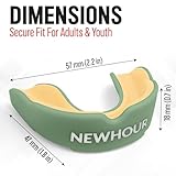 Newhour Mouth Guard Boxing, Football, MMA, Muay Thai, Lacrosse and Hockey, Men and Women Mouthguard for Adults and Kids with Protective Breathable Case, Protector Bucal para Boxeo (Basil)