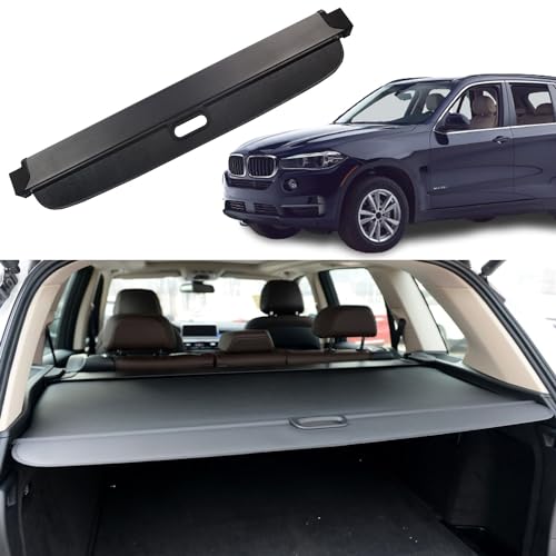 Liizoo Cargo Cover for BMW X5 E70 2007 2008 2009 2010 2011 2012 2013 2014 2015 2016 2017 2018 X5 Accessories Rear Trunk Cover Rear Trunk Security Cover Shielding Shade, Black