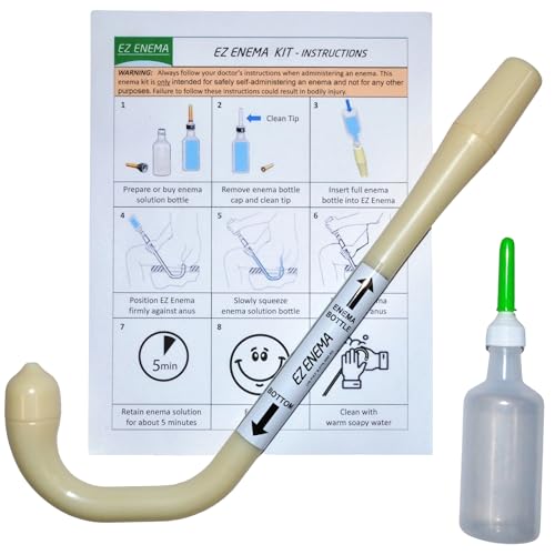 Comfortable Rounded Enema Kit - No Matter How You Spell Enema, we Provide User-Friendly & Safe Constipation and Hemorrhoid Relief Without The Mess! (anema, enama, enima, enimas, ennema, emema, emena)
