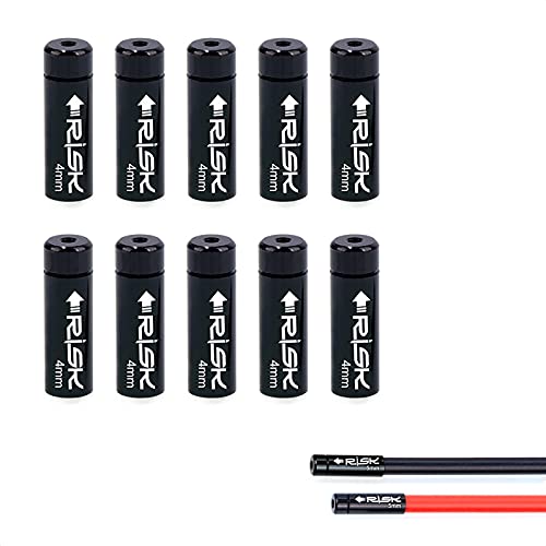 ALEOED 4mm 5mm Aluminum Alloy Bicycle Derailleur Shifter Cable Housing End Caps Ferrules for MTB Road Bike Brake Cable End Tip Caps(4mm)