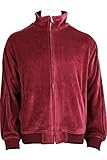 Sweatsedo Mens Velour Tracksuit (Large, Burgundy)