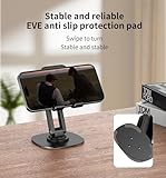 360° Cell Phone Stand for Desk, Cell iPhone Holder for Desk Foldable Office Desk Phone Stand for Video Recording Adjustable Travel Phone Mobile Stand for All Smartphones,iPhone,iPad,Switch(K69-Black)