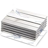 MIKEDE Neodymium Bar Magnets 25 Pack, Strong Permanent Rare Earth Magnets with Double-Sided Adhesive, Powerful Metal Neodymium Magnet for Craft, Fridge, Kitchen, Office - 60x10x3mm