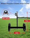 String Trimmer Wheel Attachment, 20" Adjustable Height String Trimmer Support Wheel w 0.98-1.34" Shaft Tube for Gas String Electric Brushcutter, 8" Widen Lawn Roller