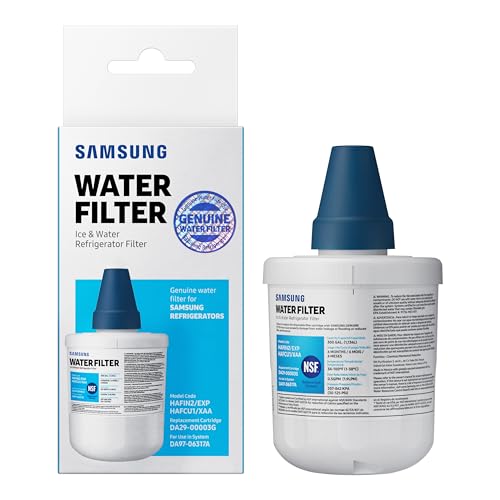 Samsung Genuine Filter for Refrigerator Water and Ice, Carbon Block Filtration for Clean, Clear Drinking Water, 6-Month Life, HAFCU1/XAA, 1 Pack