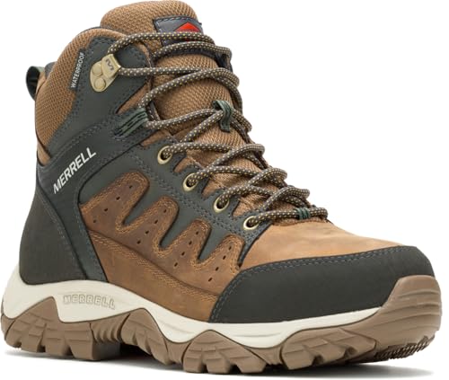 Merrell Men's Windoc Waterproof Steel Toe Mid Construction Boot, Brown, 9.5