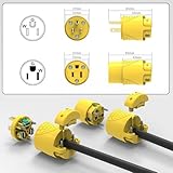 ThunderWay Electrical Replacement Plug & Connector Set, Extension Cord Ends Male and Female, 15A 125V 2Pole 3Wire, Straight Blade Plug Grounding Type, NEMA 5-15P&5-15R, 3-Prong Straight Blade-5 Set