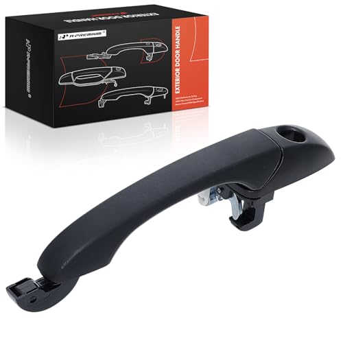 A-Premium Front Driver Side Exterior Door Handle w/Keyhole Compatible with Dodge Grand Caravan, Journey, Avenger & Chrysler Town & Country, 200, Sebring & Volkswagen Routan & Ram C/V, Textured Black