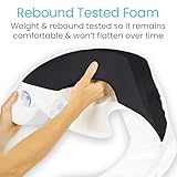 Vive Toilet Seat Cushion (Soft Cushioned Foam) - Easy Clean Soft Padded Bathroom Attachment - Elongated, Standard Seats - Comfort and Support Donut for Handicap, Adults (2" Cushioned Foam, White)