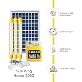 Sun King Home Solar Home System with Modern Solar Lighting (Home 200X)