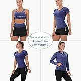 Workout Clothes Set for Women 5 Pieces Athletic Exercise Outfits for Yoga Fitness Gym Running