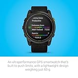 Garmin Enduro™ 3 – 51 mm, Solar, Sapphire, Ultraperformance GPS Smartwatch, Extreme Battery Life, Detailed Mapping, Built-in LED Flashlight, Carbon Gray DLC Titanium with Black UltraFit Nylon Strap