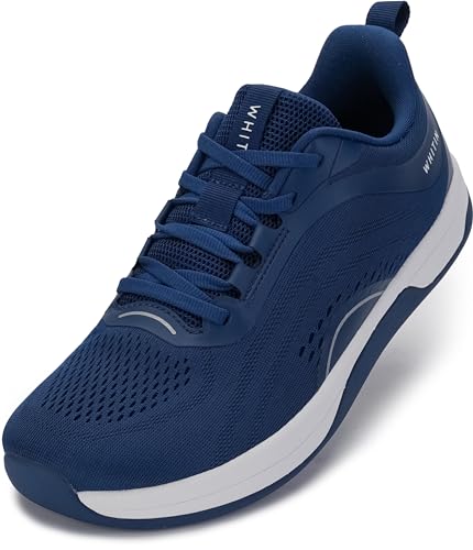 WHITIN Women's Zero Drop Wide Toe Box Road Running Shoes Width Walking Sneaker Size 10 Comfortable Lightweight Casual Tennis Gym Footwear 42 Blue