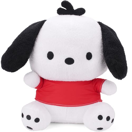 Juju Pochacco Plush (24 in) - Pochacco Stuff - Kawaii Plush - Plushies Kawaii Plushie - Cute Stuffed Animals (Red)