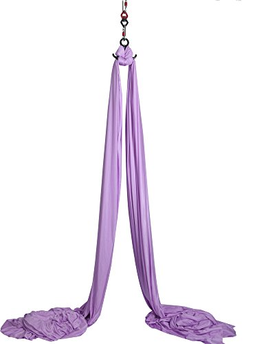 Dasking Premium Aerial Silks Equipment - Safe Deluxe Aerial kit (Lavender)