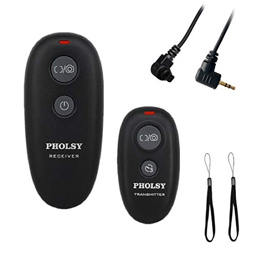 PHOLSY Camera Remote Wireless Shutter Release Control Compatible with Canon R100 R8 R6ii R7 R10 90D 250D 850D 6Dii 7Dii G1Xiii; for Olympus OM-1, EM1X, EM1 II; for Fuji GFX50SII, XT3, XT4, XT5, XT30