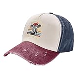 CHANGLING Dont Be A Salty Heifer Unisex Distressed Cowboy Hat Dad Hat Adjustable Baseball Cap Dark Red