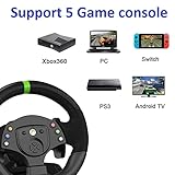 DOYO Xbox 360 Game Racing Wheels,PC Steering Wheel Plug and Play Gaming Driving Volante 180° USB with Pedals Shifter Bundle for XBOX 360 / Windows PC / PS3 /Nintendo switch/Android