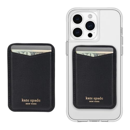 kate spade new york Card Holder Wallet Compatible with MagSafe Black | Magnetic, Phones, Cases