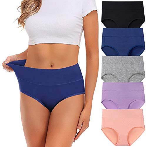 UMMISS Womens Big Girls Ladies Female Soft Comfortable Briefs Panties Teen Girls Soft Cotton Underwear -Multi -L