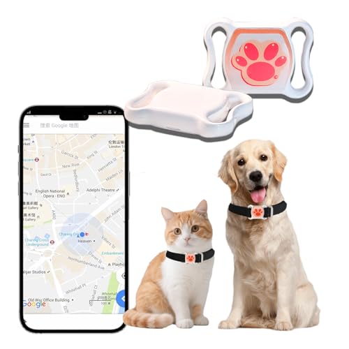 GPS Tracker for Dogs & Cats - No Monthly Fee, Waterproof Real-Time Tracking Collar for Pets,Kids,Luggage & Assets | 365-Day Battery Life | iOS & Android Compatible | Anti-Lost Device