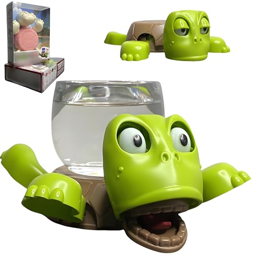 Turtle Cup Holder Funny, 3D Printed Turtle Coaster with Additional Table Coasters for Drinks, Funny Coasters Gift for Women, Green