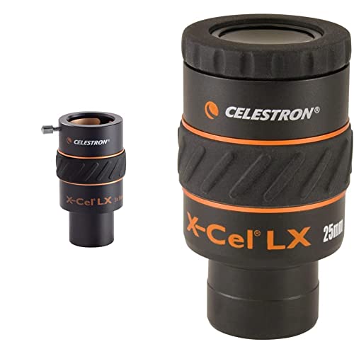 Celestron X-Cel LX Series Eyepiece (25mm) and 3X Barlow Lens (Black)