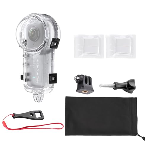 Insta 360 X4 Invisible Dive Case, Splash Prevention Housing Waterproof Up to 50m (164ft) Underwater Dive Protective Shell for Insta360 X4 with Bracket Accessories