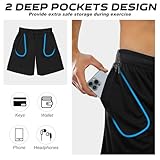 BALENNZ Athletic Shorts for Men with Pockets and Elastic Waistband Quick Dry Activewear