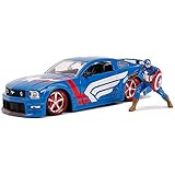 Jada 1:24 Diecast 2006 Ford Mustang GT with Captain America Figure