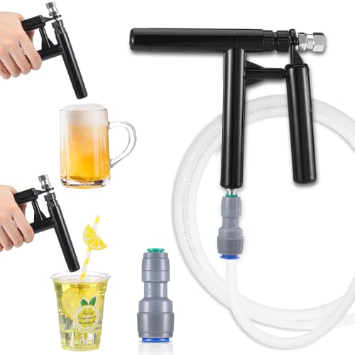 Saillong Beverage Gun Lemonade Dispenser Trigger Pump System Beer Bottle Filler Accessory Kit, Freshly Squeezed Lemonade Stand Supplies, Beverage Gun, 6.6ft Tube and Adapter